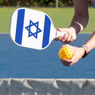 Palas De Pickleball Bandera israelí moderna patriótica