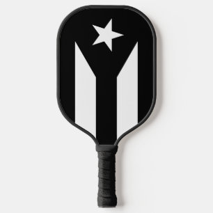 Palas De Pickleball Bandera negra de Puerto Rico