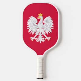 Palas De Pickleball Bandera polaca | Escudo de armas con Iniciales