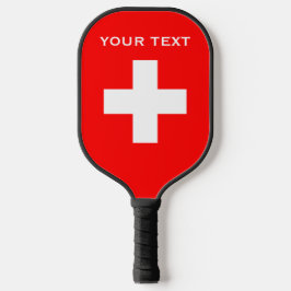 Palas De Pickleball Bandera Suiza Personalizada Schweiz Europa Suiza