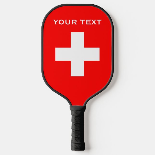 Palas De Pickleball Bandera Suiza Personalizada Schweiz Europa Suiza (Anverso)