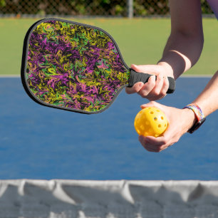 Palas De Pickleball Bañeras de amarillo verde rosado sobre arte abstra