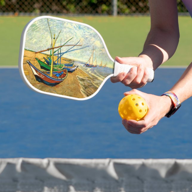 Palas De Pickleball Barcas de pesca en la playa en Saintes-Maries de l (in situ)