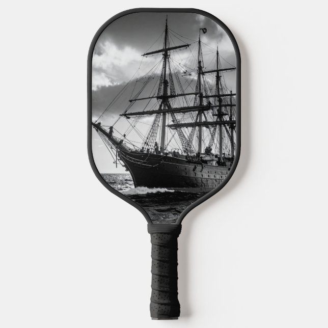 Palas De Pickleball Barco blanco y negro (Anverso)
