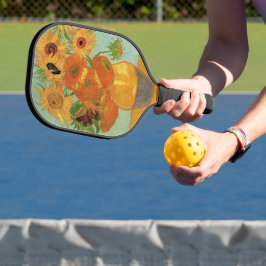 Palas De Pickleball Base con doce girasoles de Vincent van Gogh