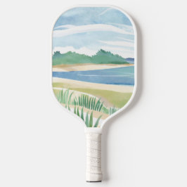 Palas De Pickleball Beach Grass Bay | Watercolor Ocean Coastal Sea