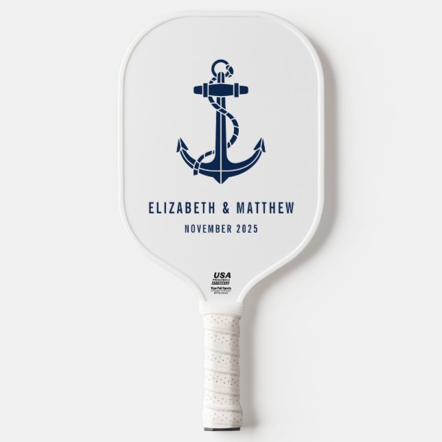 Palas De Pickleball Beach House Boat Anchor Wedding Favors Custom (Anverso)