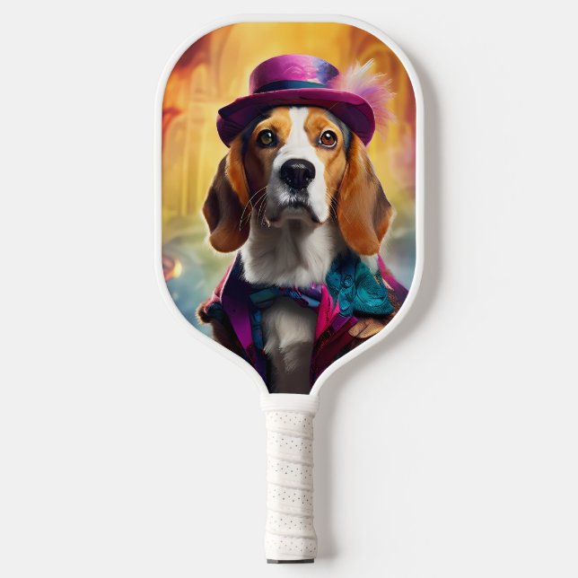 Palas De Pickleball Beagle en traje vibrante (Anverso)