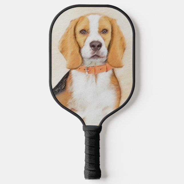 Palas De Pickleball Beagle Hound Dog Pintura original de animales (Anverso)