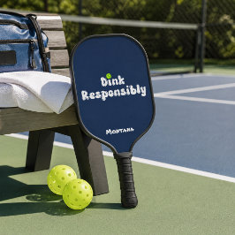 Palas De Pickleball Beba Responsablemente Nombre Azul Zafiro