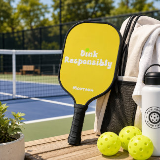 Palas De Pickleball Beba Responsablemente Nombre Citrino Amarillo