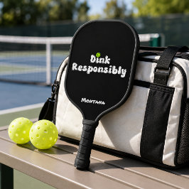 Palas De Pickleball Beba Responsablemente Nombre Negro Onyx