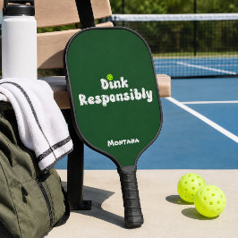 Palas De Pickleball Beba Responsablemente Nombre Verde Esmeralda