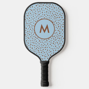 Palas De Pickleball Bebé Azul y Boho Terracotta Brown Dosis Monograma