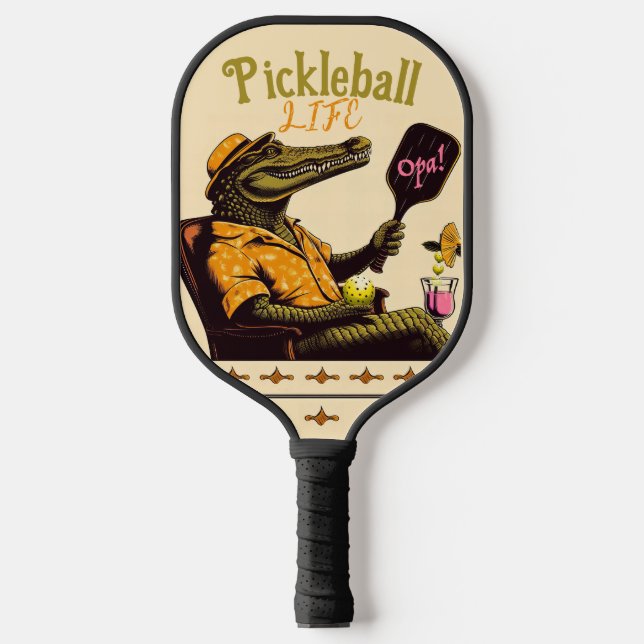 Palas De Pickleball Beber rosa de cocodrilo Pickleball Paddle (Anverso)