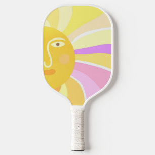 Palas De Pickleball bella pintura abstracta del sol