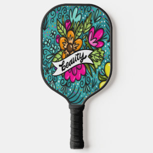 Palas De Pickleball Belleza de Cojín decorativo con flores