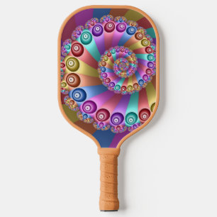 Palas De Pickleball Bellos colores arcoiris resumen arte fractal