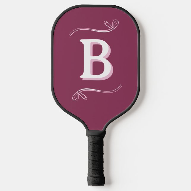 Palas De Pickleball Berry monograma personalizado (Anverso)