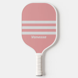Palas De Pickleball Beso Retro Tres Franjas Cruzadas con Nombre