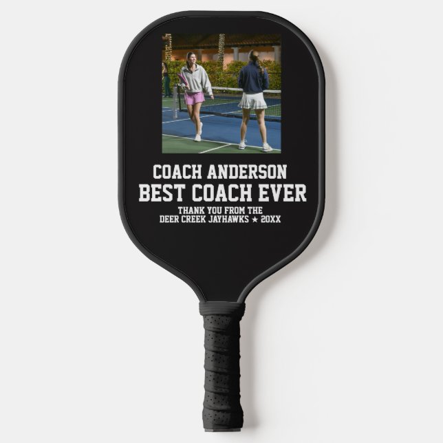 Palas De Pickleball Best Coach Ever Sports Modern Thank You Photo (Anverso)