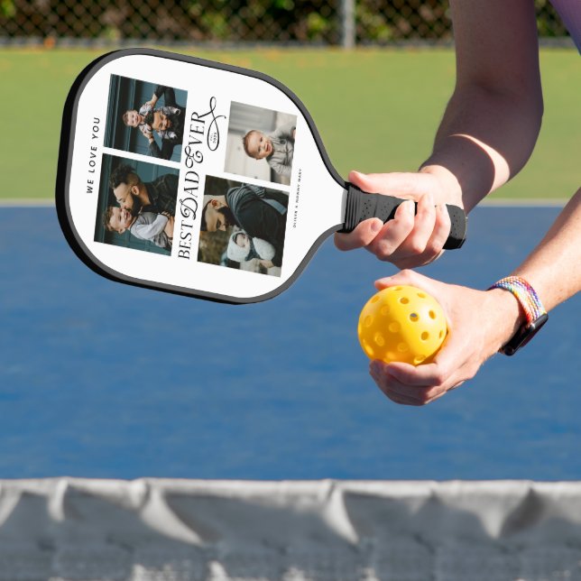 Palas De Pickleball  Best Dad Ever 4 Photos Modern Fathers Day Gifts (in situ)