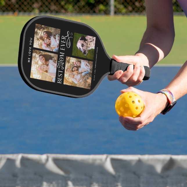 Palas De Pickleball Best Mom Ever 4 Photos Heart Mothers Day Gifts (in situ)
