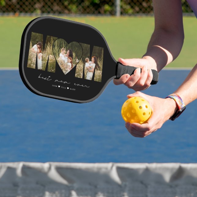 Palas De Pickleball Best Mom Ever Modern Photo Collage Gift For Mother (in situ)