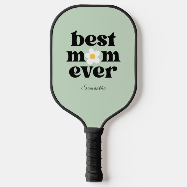 Palas De Pickleball Best Mom Ever Personalized Sage Green (Anverso)