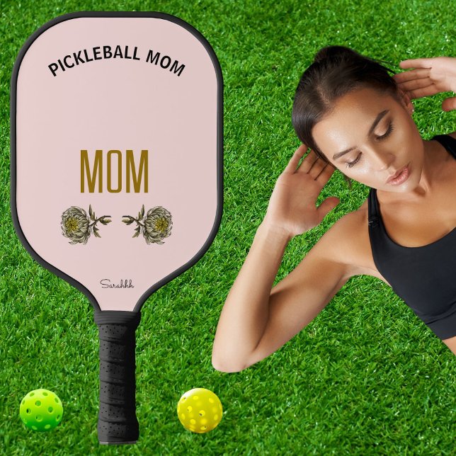 Palas De Pickleball Birth Flower Personalized Pickleball Mom Name Gift (Subido por el creador)