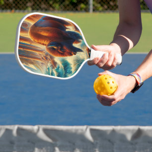 Palas De Pickleball bisonte majestuoso se para alto
