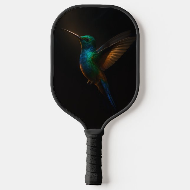 Palas De Pickleball Black 4 Luxe Paddle, colibrí volador (Reverso )