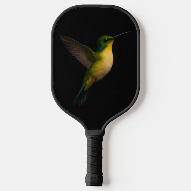 Palas De Pickleball Black 4 Luxe Paddle, colibrí volador (Reverso )