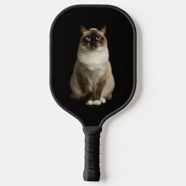 Palas De Pickleball Black 4 Luxe Pickleball Paddle, Birmanese Cat (Reverso )
