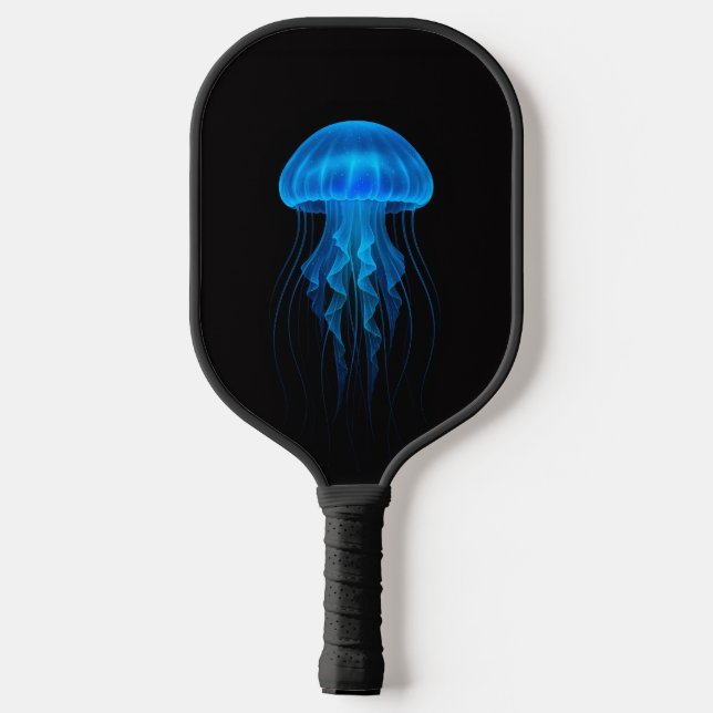 Palas De Pickleball Black 4 Luxe Pickleball Paddle, Blue Jellyfish (Reverso )