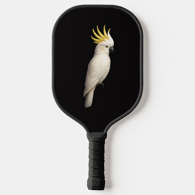 Palas De Pickleball Black 4 Luxe Pickleball Paddle, Crested Cockatoo (Reverso )