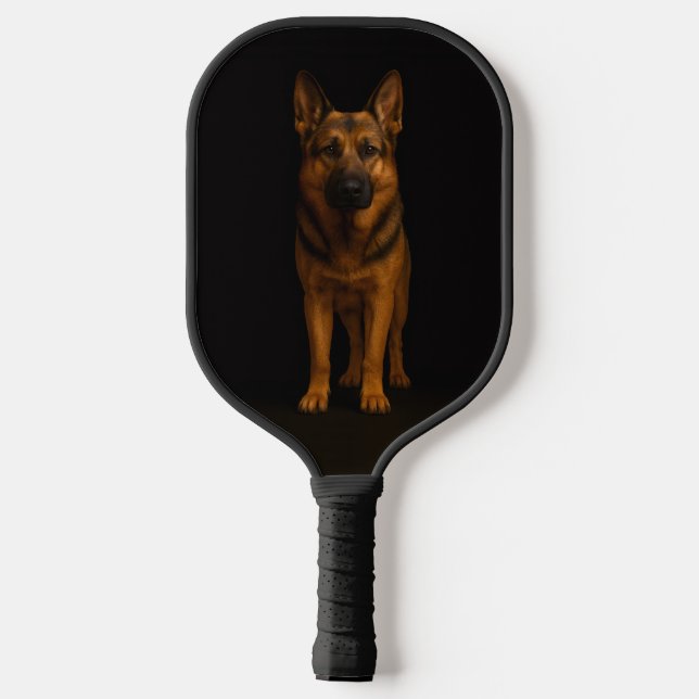Palas De Pickleball Black 4 Luxe Pickleball Paddle, German Shepherd (Reverso )