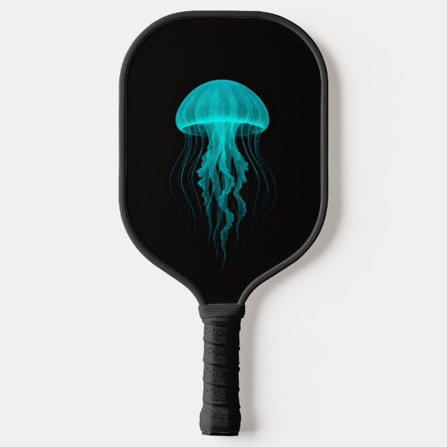 Palas De Pickleball Black 4 Luxe Pickleball Paddle, Green Jellyfish (Reverso )