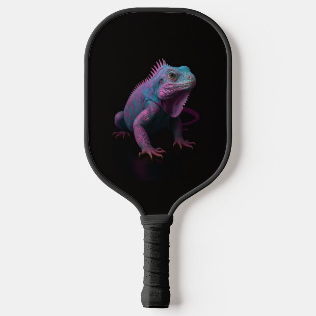 Palas De Pickleball Black 4 Luxe Pickleball Paddle, Pink Iguana (Reverso )