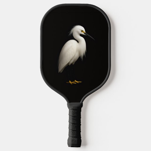 Palas De Pickleball Black 4 Luxe Pickleball Paddle, Snowy Egret (Reverso )