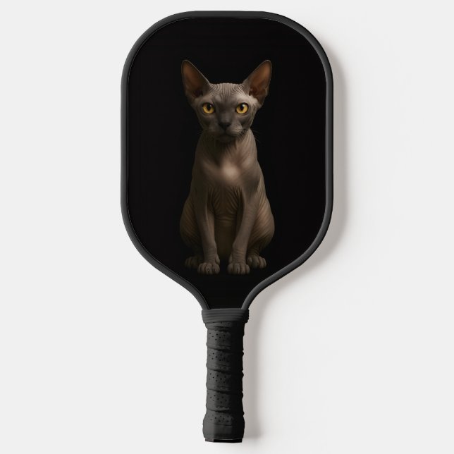 Palas De Pickleball Black 4 Luxe Pickleball Paddle, Sphynx Cat (Reverso )