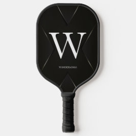 Palas De Pickleball Black Abstract Custom Text Name
