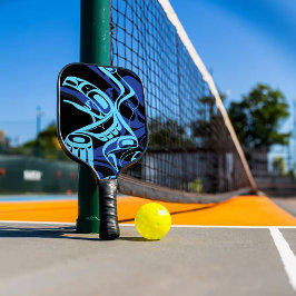 Palas De Pickleball Black Blue Haida Eagle Thunder Bird Arte Nativo