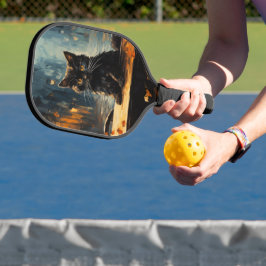 Palas De Pickleball Black Cat and Cafe at Night