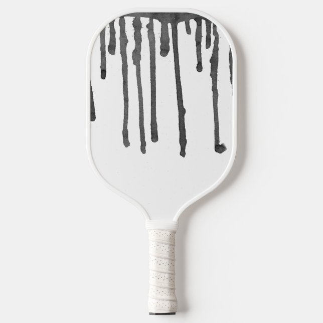 Palas De Pickleball Black Paint Drop Stripes Pattern (Anverso)