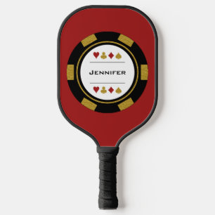 Palas De Pickleball Black Red Gold White Las Vegas Casino Chip