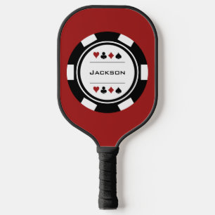 Palas De Pickleball Black Red White Las Vegas Casino Chip