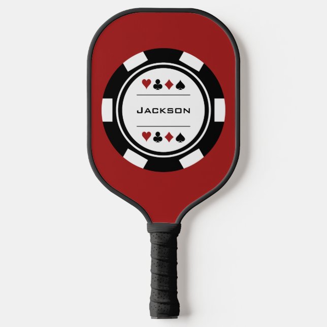 Palas De Pickleball Black Red White Las Vegas Casino Chip (Anverso)