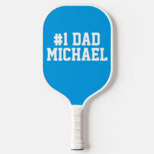 Palas De Pickleball Blanco azul del Día del Padre del #1 personalizado