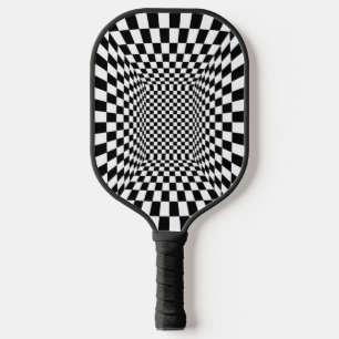 Palas De Pickleball Blanco y negro psicodélico